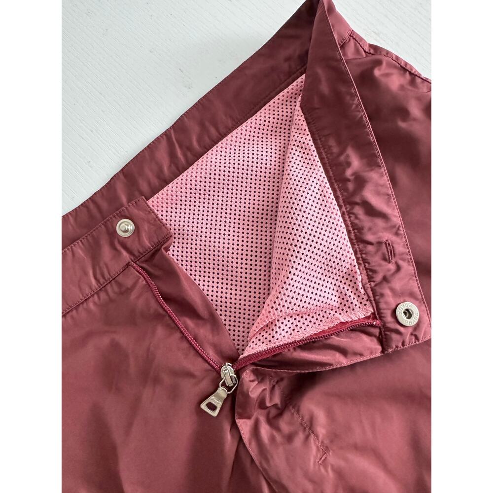 Prada Red Tab Nylon Metal Swim Shorts Burgundy - Picture 6 of 9